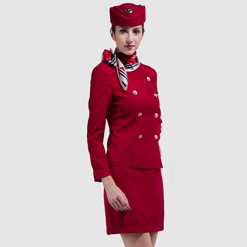 红色时尚裙装制服高级定制(BDFU013)