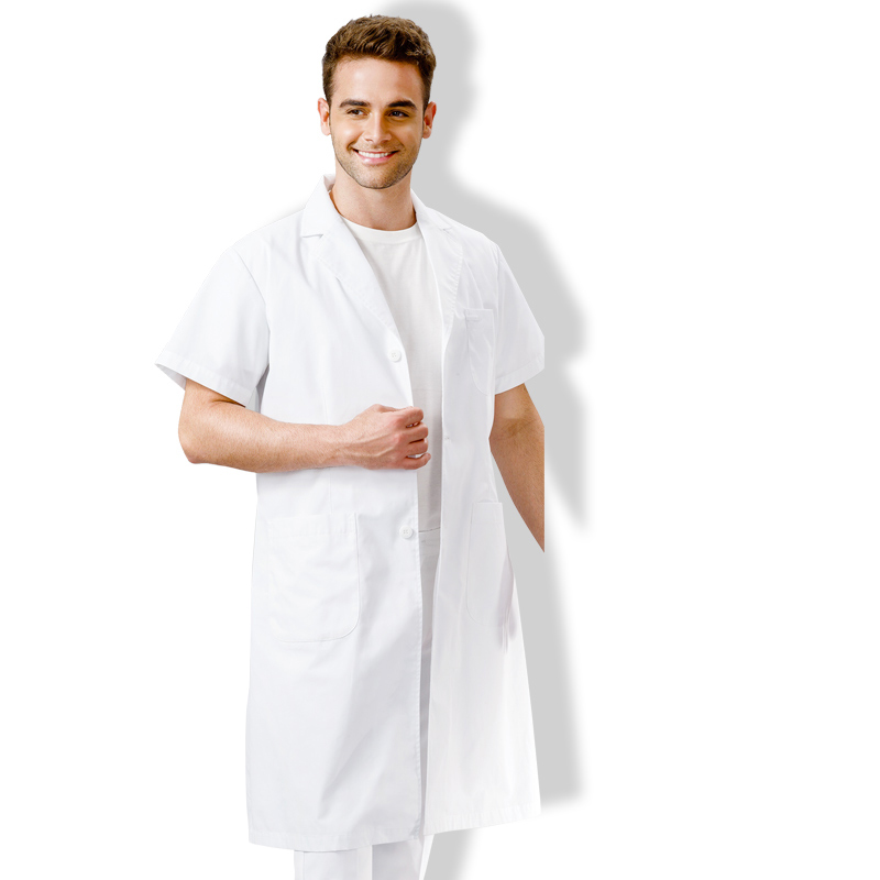男款医生服短袖白大褂实验室美容医院制服定制BDMD163