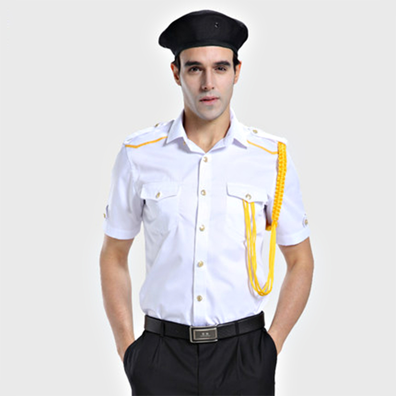 保安制服定制(BDSEL007) 男款白色衬衫