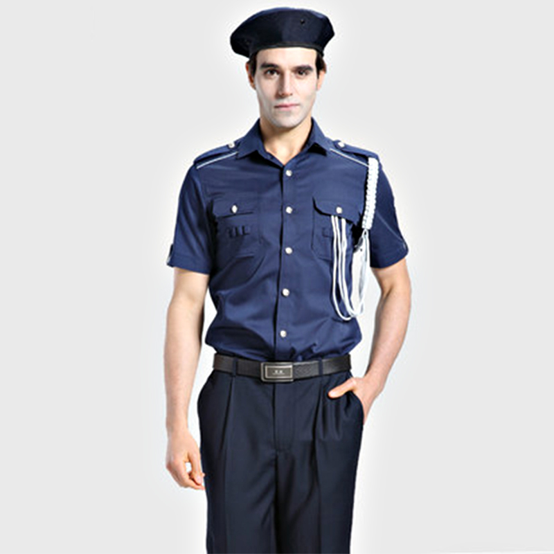 保安制服定制(BDSEL009) 男款深蓝色衬衫套装