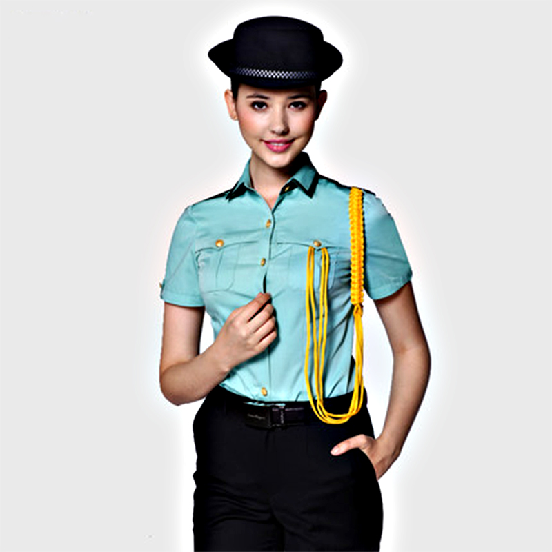 保安制服定制高档短袖衬衫女款保安服(BDSEL005)